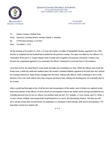 NYPD Fatal Shooting 11/24/2020
